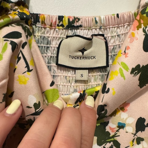 Tuckernuck Cecily Dress in Blush Meadow Floral Midi Dress Size Small - Picture 5 of 5